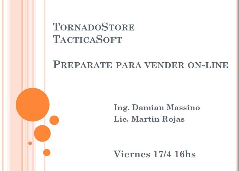Seminario Preparate para Vender On-line con Tactica y TornadoStore