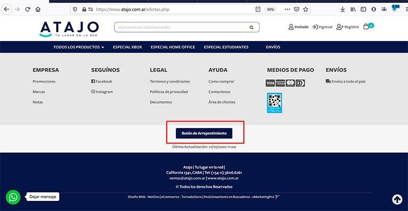 Botón de Arrepentimiento