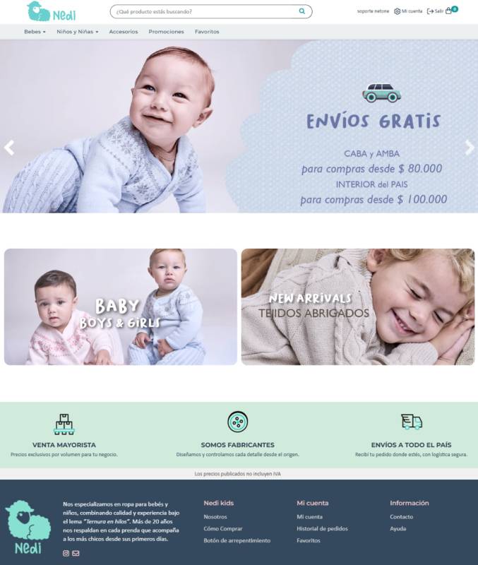 Gestor de Pedidos Mayorista Nedi Kids
