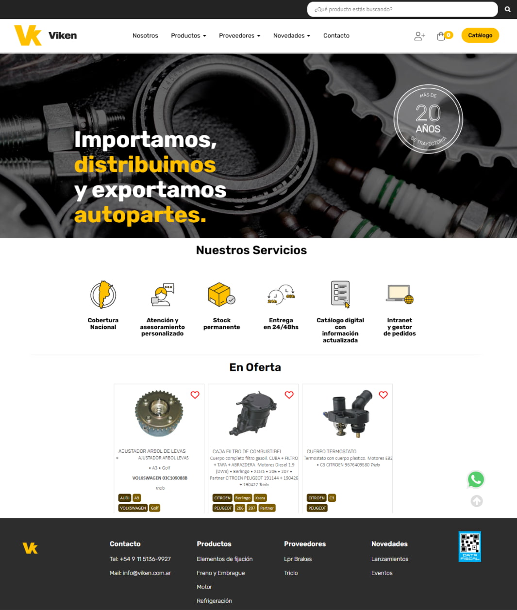 Plataforma de Pedidos B2B Viken Autopartes