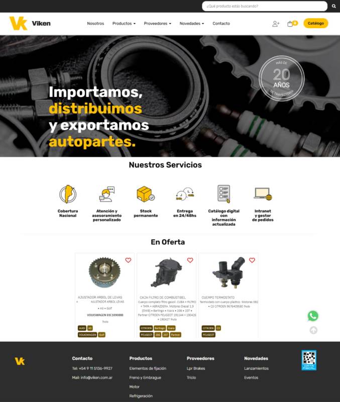 Plataforma de Pedidos B2B Viken Autopartes