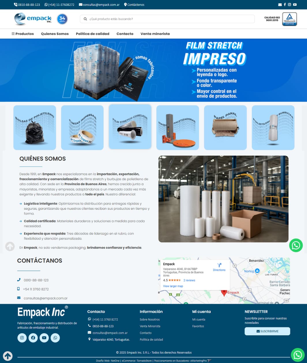 Proyecto catálogo Online Empack