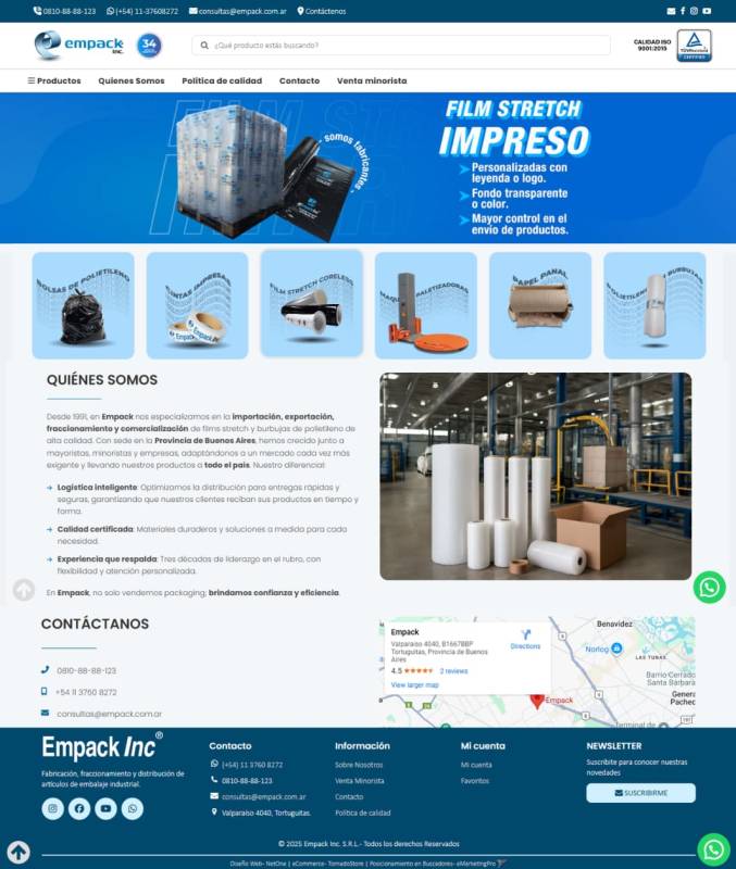 Proyecto catálogo Online Empack