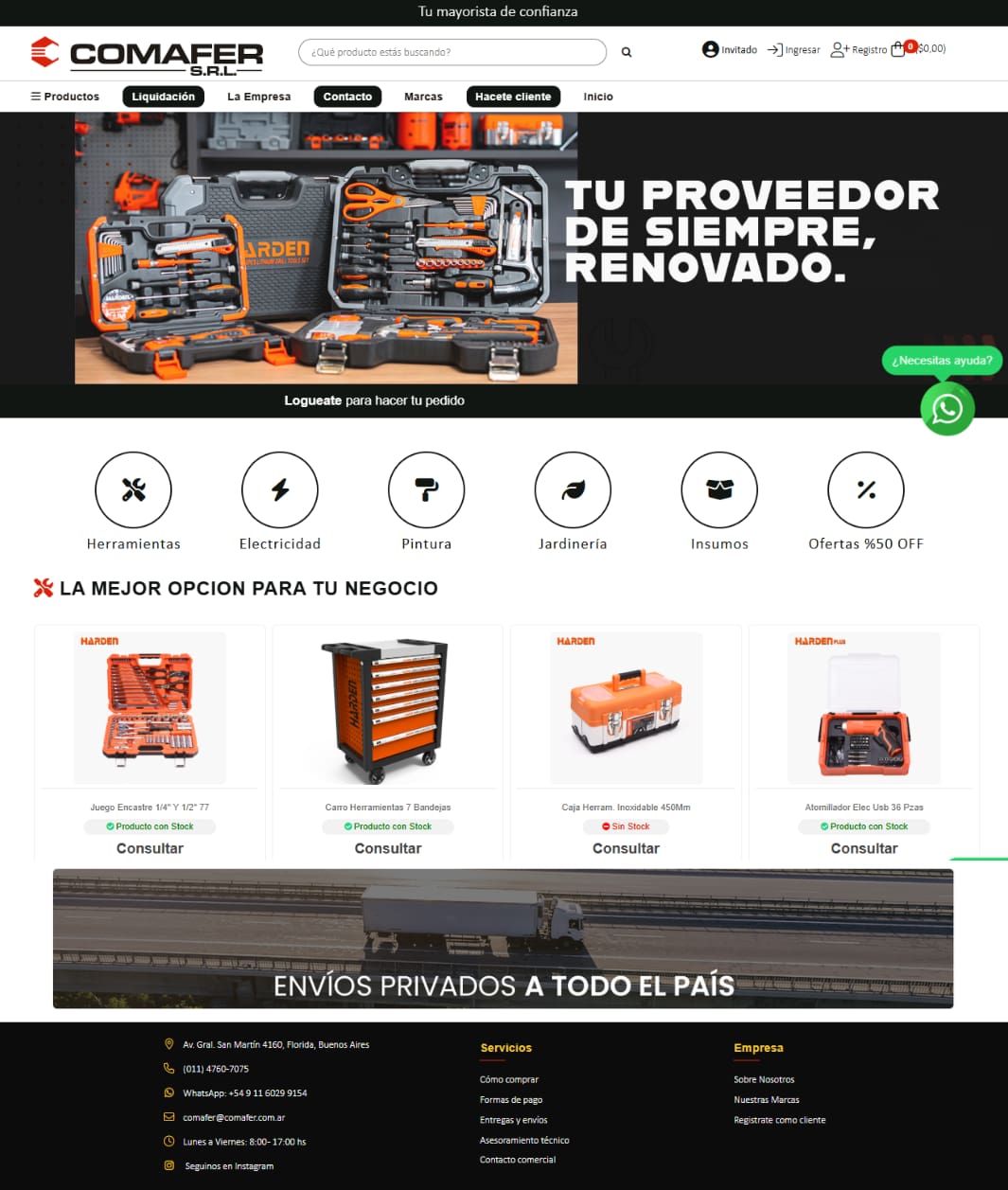 Proyecto Tienda eCommerce Comafer SRL