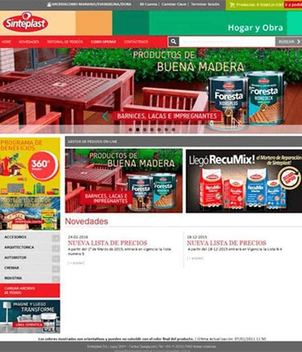 Sinteplast - eCommerce B2B
